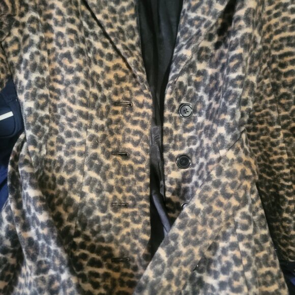 Vixen by Micheline Pitt Leopard Starlet Coat MED NWT - Picture 4 of 6